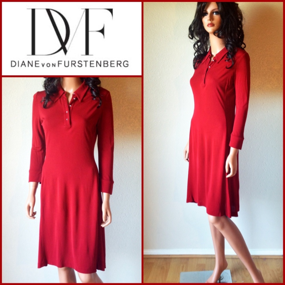 DIANE VON FURSTENBERG DVF Red Sexy Dress SALE!
